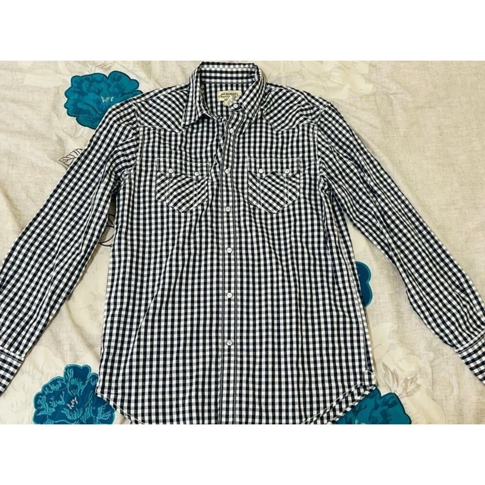 Men’s Vintage American Rag Cie long-sleeve western snap shirt small